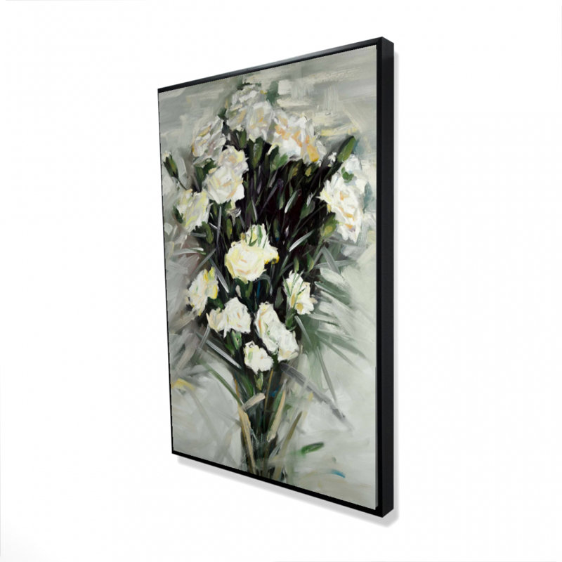 «Lisianthus White Bouquet» sur toile