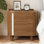 Table de chevet en bois manufacturé à 2 tiroirs de style scandinave