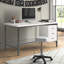 Bureau d'ordinateur personnel en métal pour ordinateur portable configurable à droite ou à gauche avec tiroirs de rangement de L 60 po-1275713574