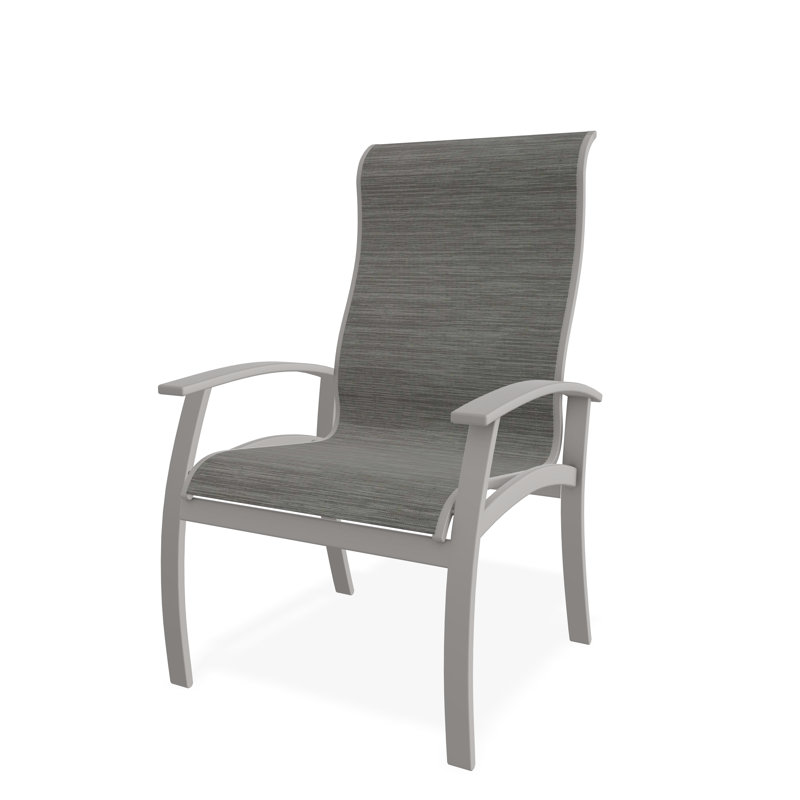 Belle Isle Outdoor Dining Armchair, Smoke, Warm Gray