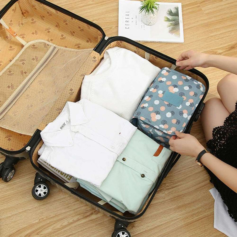 Trousse de toilette de voyage suspendue, Bleu
