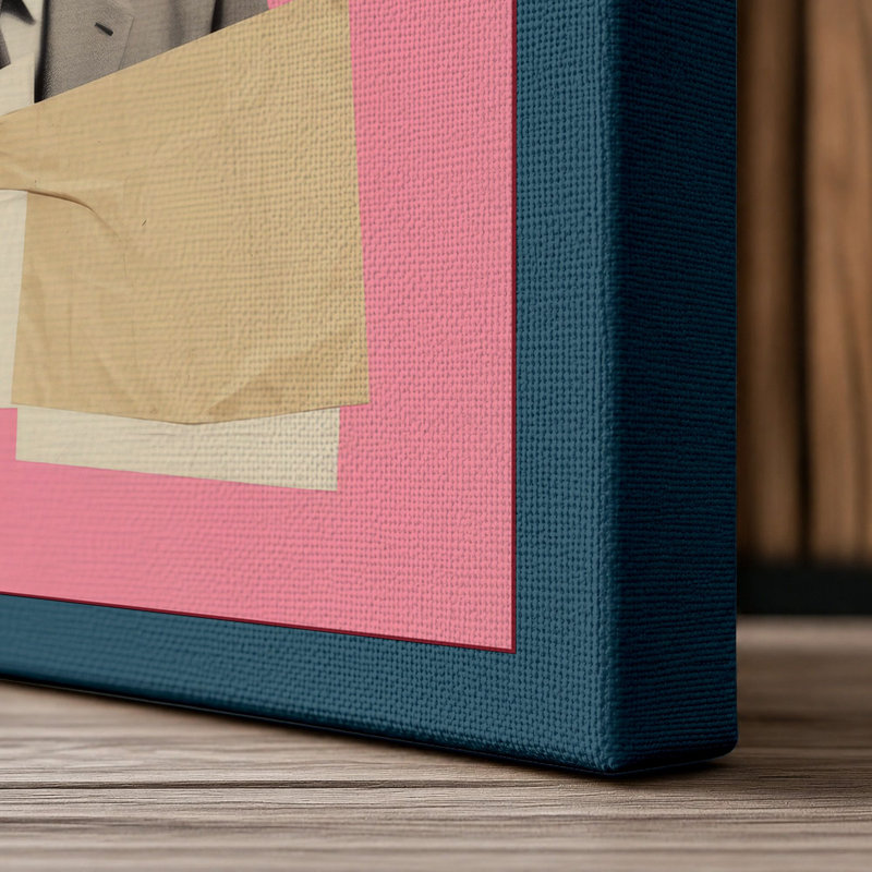 Keep It Simple Eclectic - Wrapped Canvas, 24x16 - 61.0 x 40.6 cm, Teal Border