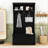 Multifunctional Hall Tree with Built-In Seating Bench, Cabinet and 3 Hooks-2012642874