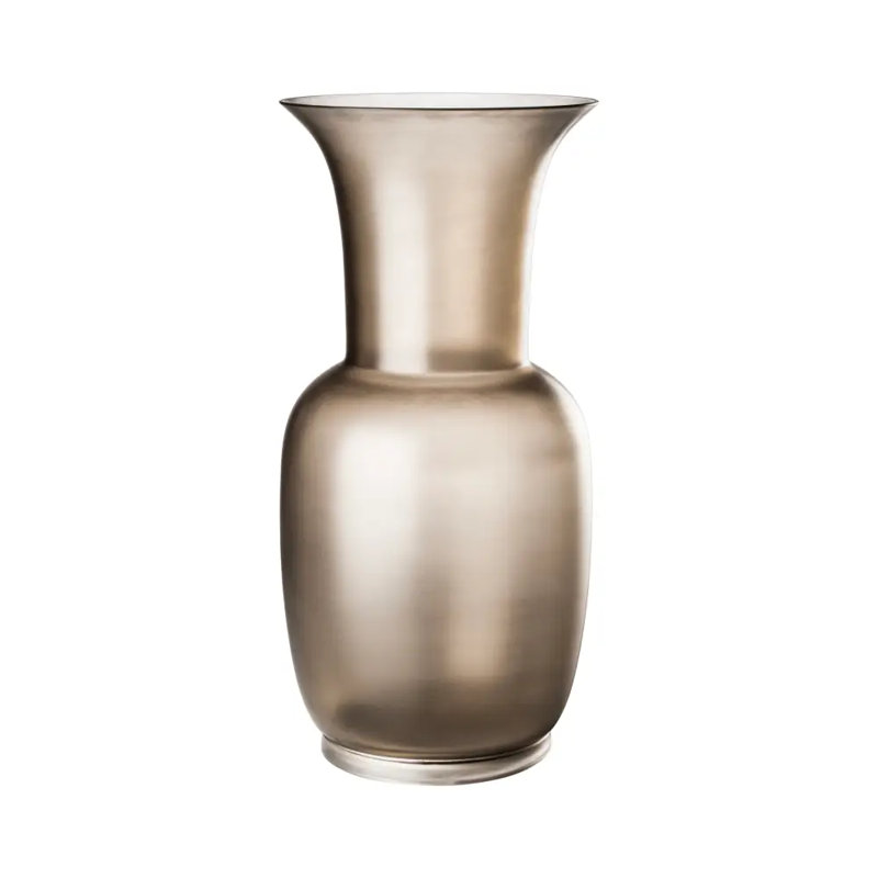 Venini Opalino Vase, 14.17" H x 6.69" W x 6.69" D, Amber