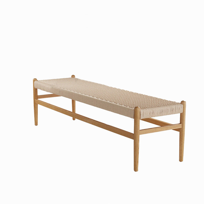 Braeton Solid Wood Bench, Natural, 17.32"  H x 62.99" W x 17.72" D