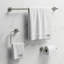 Ensemble de quincaillerie de salle de bain en nickel brossé 3 pièces VIGO avec porte-serviettes 24 po, porte-papier hygiénique et porte-serviettes-124871902