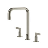 Metro Knurled High Bathroom Faucet - Widespread - 8" Brass