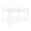 Lit superposé double au-dessus de double, cadre de lit superposé en métal robuste avec échelle intégrée et barrière de sécurité, cadre de lit superposé en métal bas pour enfants, aucun sommier requis, pour les petits espaces, blanc-369655421