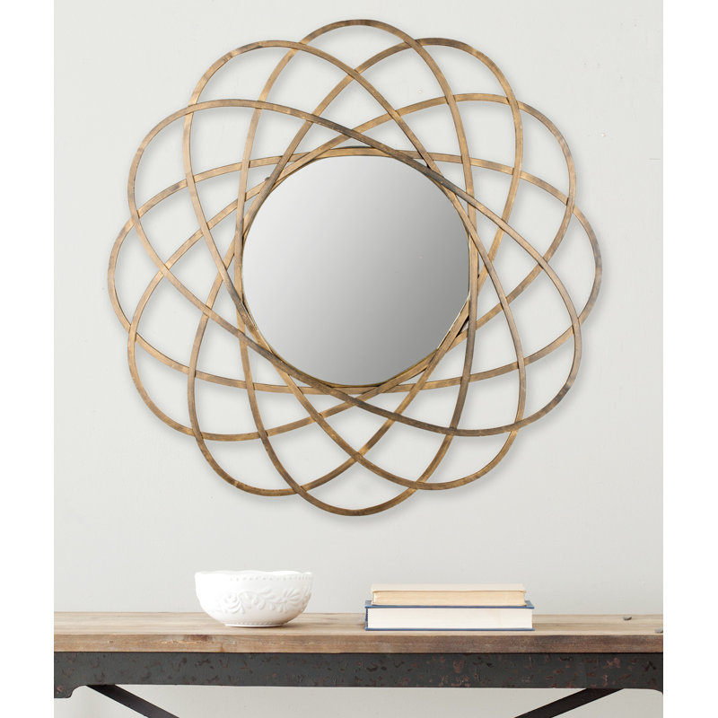 Contrina Metal Flat Mirror, Antique Gold