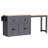 Grey Rolling Kitchen Island With 4 Door Storage & Extendable Table Ample Cabinet Space