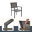 Chaise de salle à manger en tissu de polyester enduit de PVC (ensemble de 6)-785502224