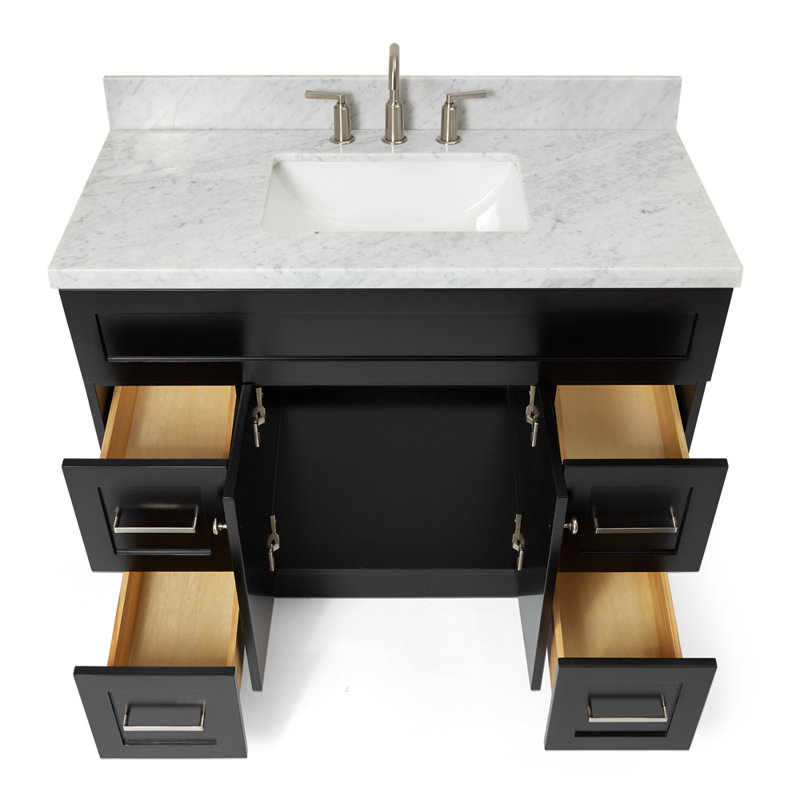Ensemble de meuble-lavabo simple 43 po Hamlet, Noir