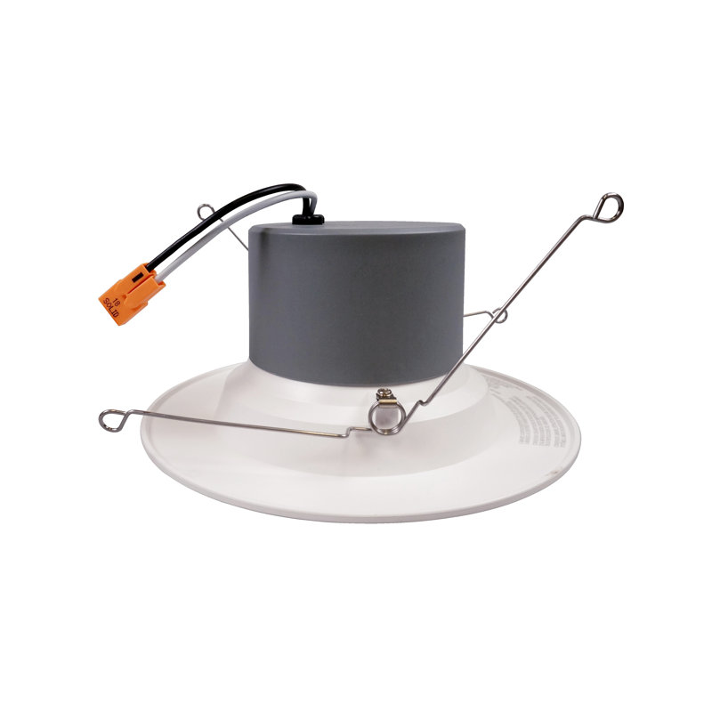 Dimmable Circle Flush Mount, White Baffle, 878, 3000K