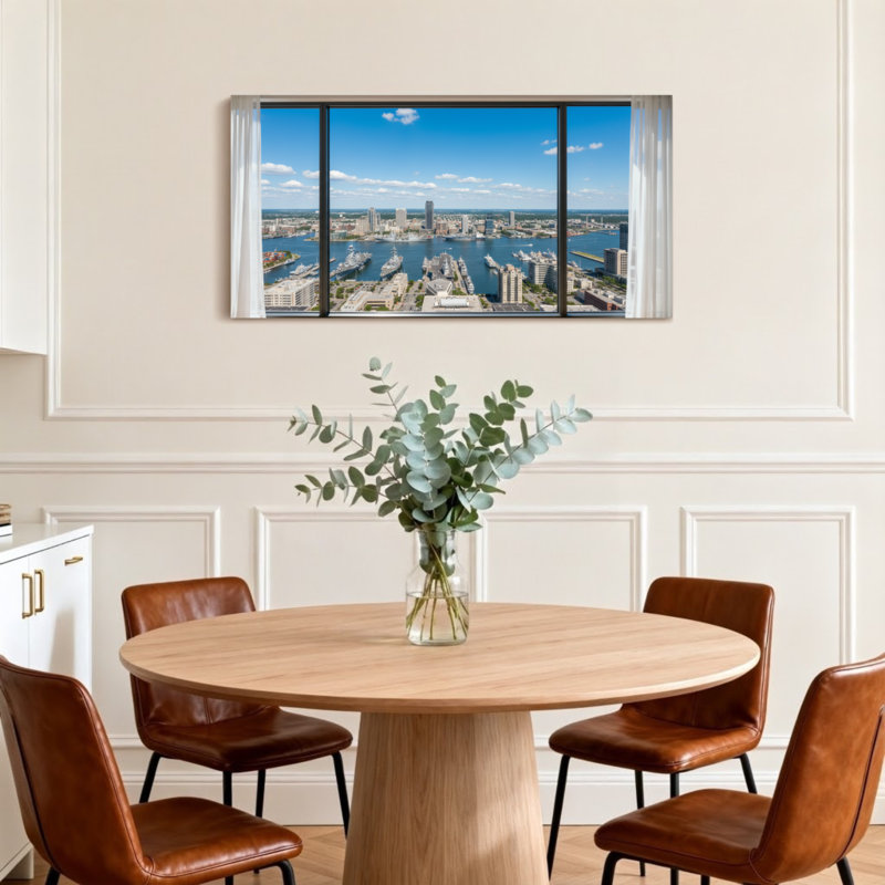 Scène de paysage urbain avec vue sur la ville et paysages urbains Z251225161612195251, H 20 po x l 40 po