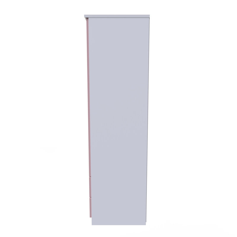 Bhodhini Manufactured Wood Wardrobe, Pink/White