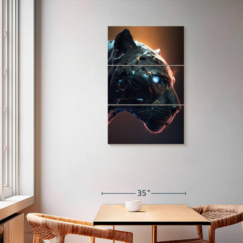 Brampt The Panther's Face, 57" H x 36" W