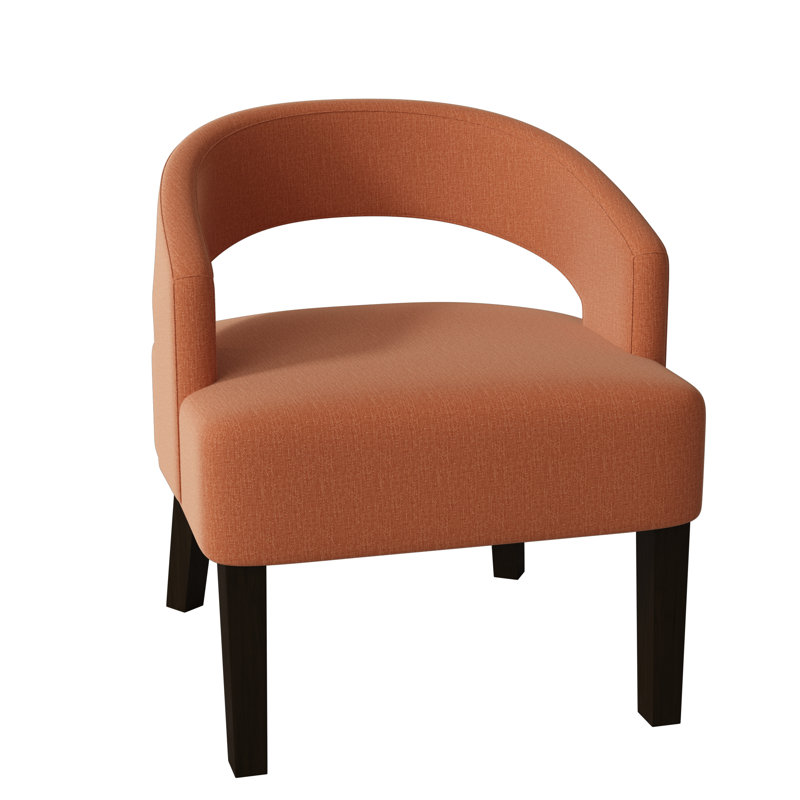 Fauteuil demi-tonneau Carly, Marron foncé, Terre cuite Key