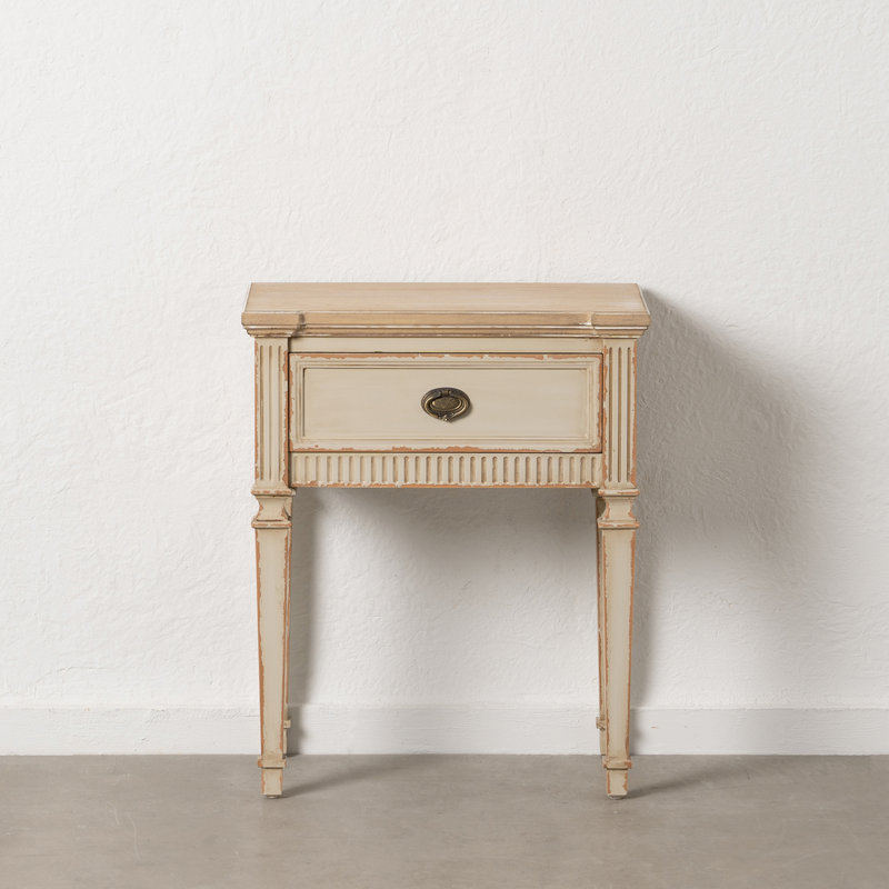 Oswaldo 56cm W Solid Wood Bedside Table