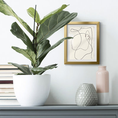 «Ethereal Umber I», peinture encadrée sur papier