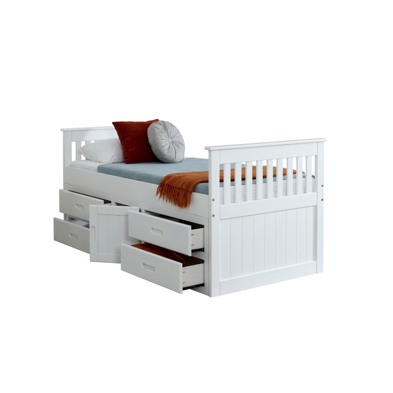 Kids UK Single - DE 90 X 190 Cm with Drawers, White