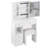 29.2" Small Size Left Drawer Desktop Vanity Table + Cushioned Stool, Large Sliding, Touch Control, Brightness Adjust LED Mirror, High Capacity Storage-1380406394