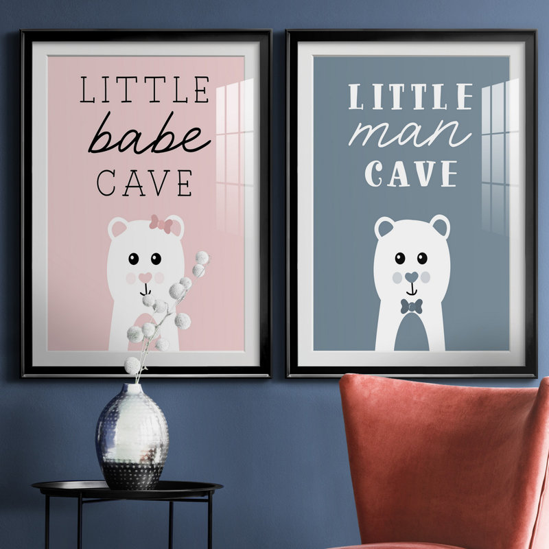 «Little Babe Cave», ensemble de 2 impressions, H 26,5 po x l 73 po x P 1,5 po, H 31,5 po x l 47 po x P 1,5 po, Blanc