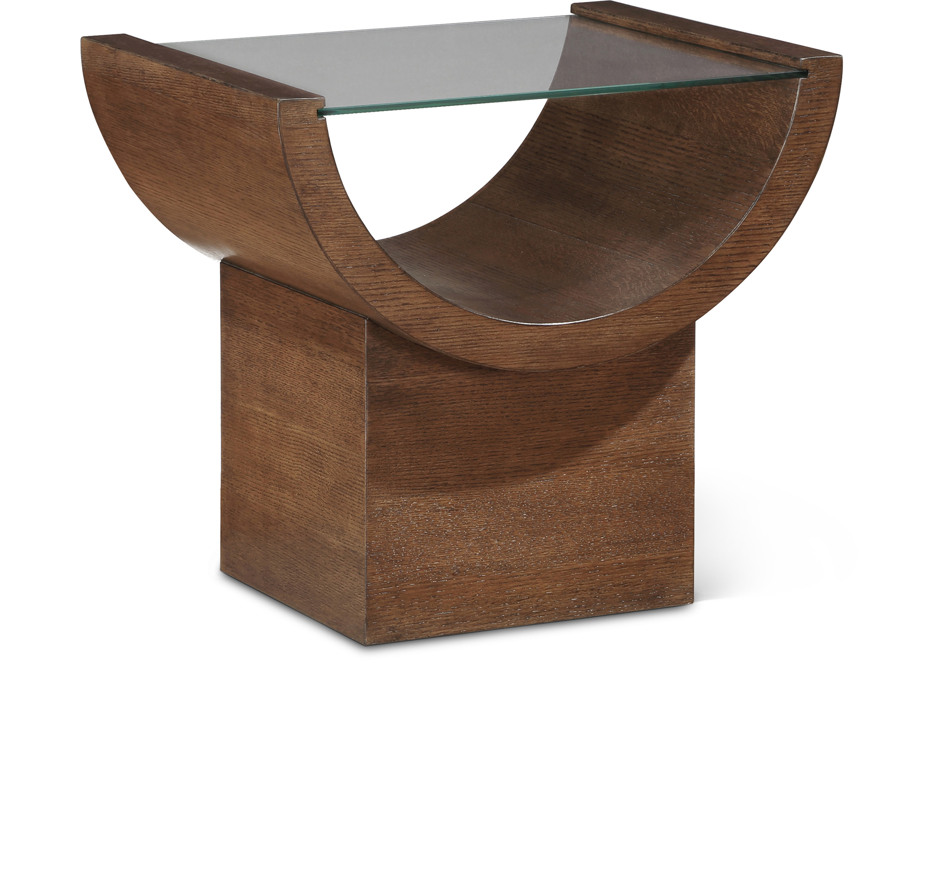 Wade Logan Caputto Glass Abstract End Table 