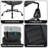 Ergonomic Office Chair, Reclining Executive Office Desk Chair with Adjustable Headrest and Pocket Spring Lumbar Support, Comfortable High Back Leather Computer Chair with Flip Up Armrests