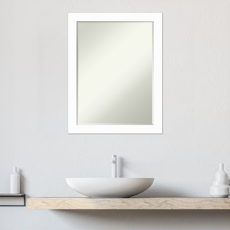 Miroir mural Joani, Blanc, 27,5 po x 21,5 po