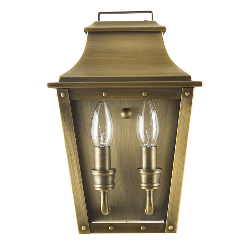 Hazeldell Copper Wall Light, Aged Brass, 11.5" H x 7.5" W x 5.25" D