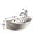 Juniper 17 1/8" Wall Mounted Bathroom Sink in White with Overflow