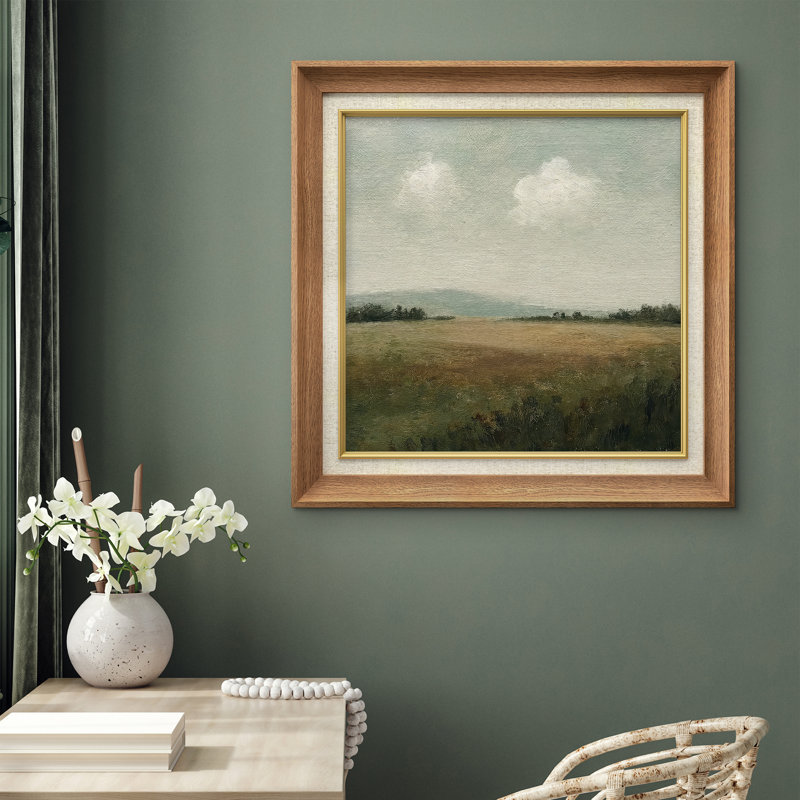 Art mural encadré de qualité supérieure - impression de paysage rétro pour décor de chambre à coucher - 26 po x 36 po