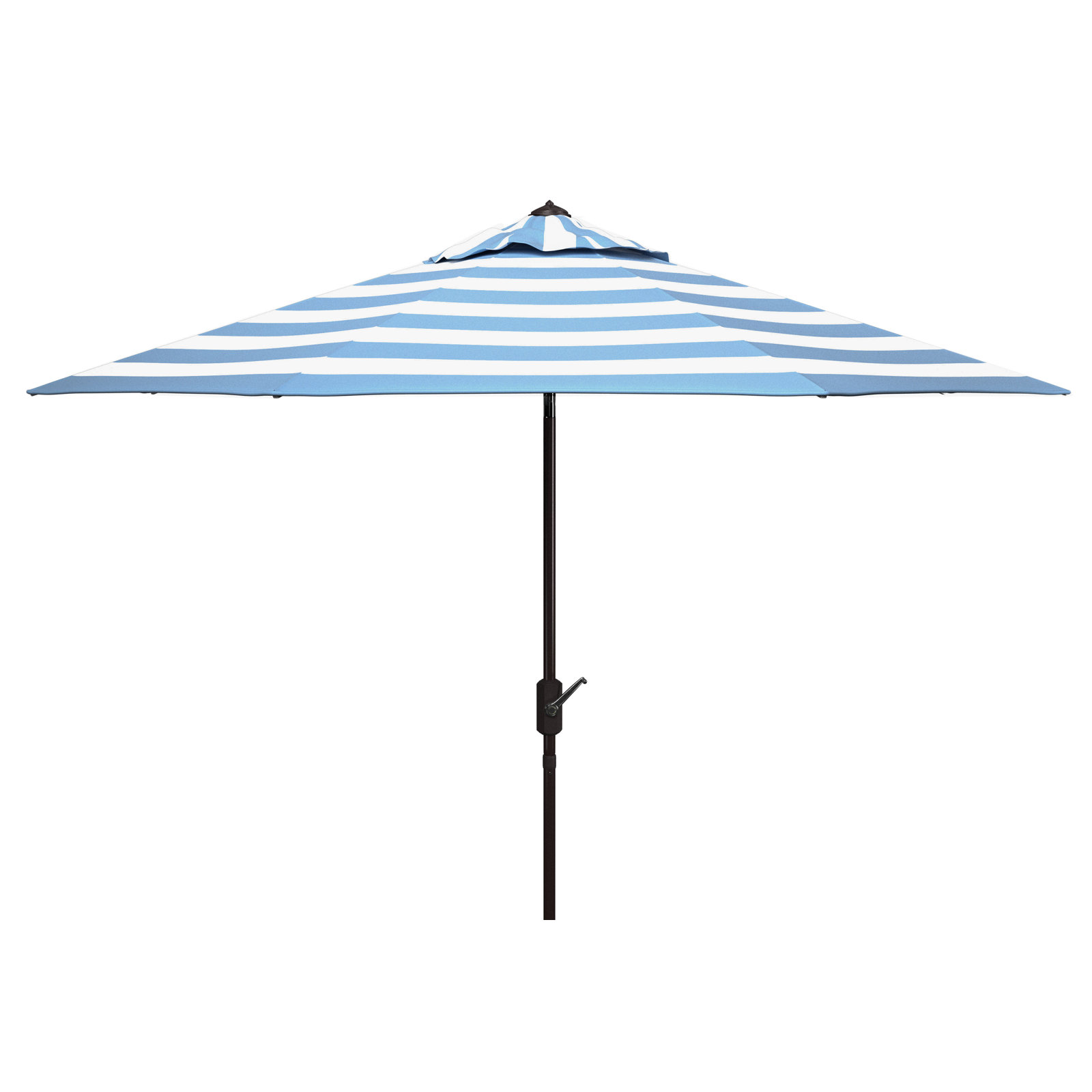 100.79'' Outdoor Umbrella, Brown, Baby Blue/White