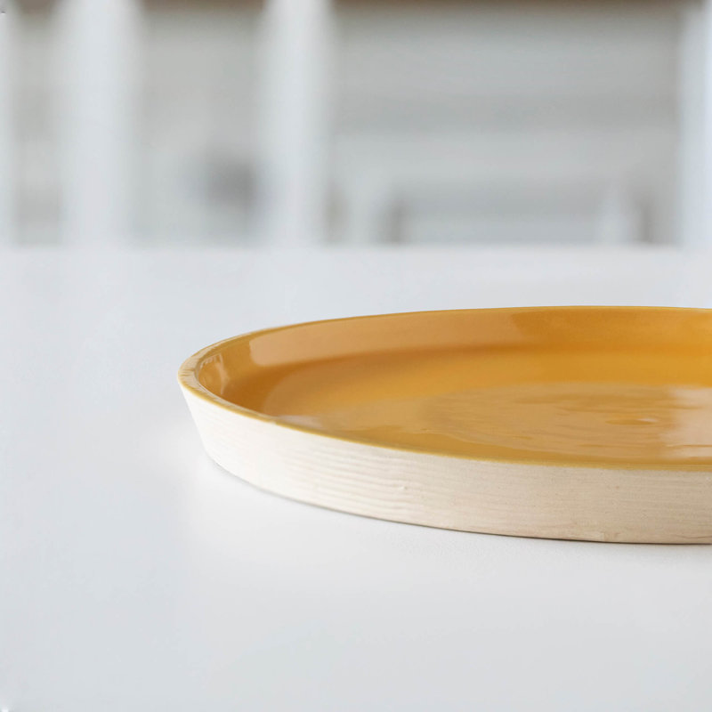 Adyson Handcrafted Ceramic Side Plate - Amber Love-7.8" Dia