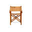 Chaise pliante en cuir Regenald, brun