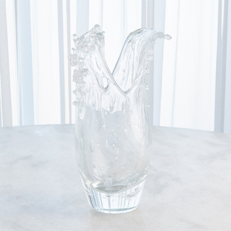 Handmade Glass Table Vase, Clear