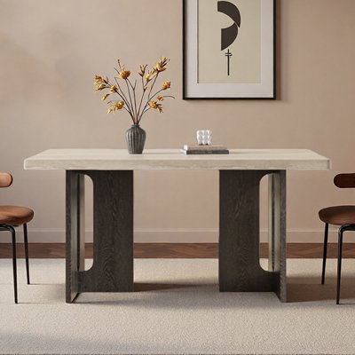 Rectangular granite dining table for household use