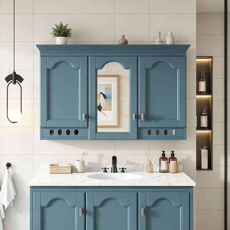 Armoire murale avec tablettes réglables, Blue
