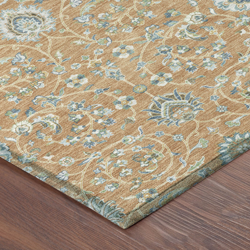 Machine Washable Indoor/Outdoor Chantille ACN2758 Global Rug, 3' x 5', Copper