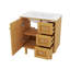 Meuble-lavabo 30 po avec lavabo en céramique et 3 tiroirs, 1 grande armoire de rangement à porte de ferme à fermeture silencieuse