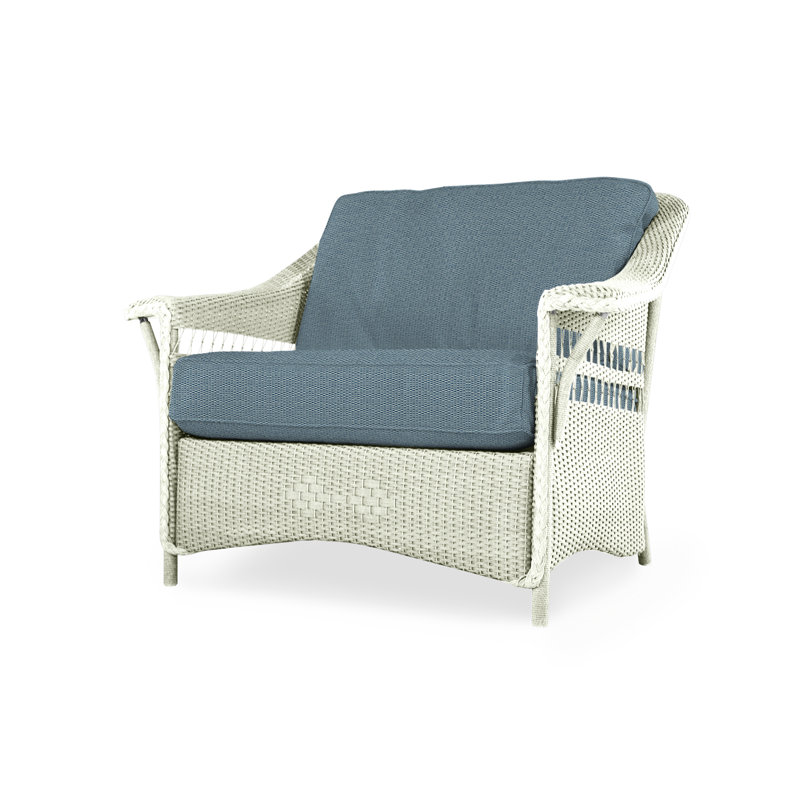 Nantucket Outdoor Lounge Chair, Burson Domino, Ivory