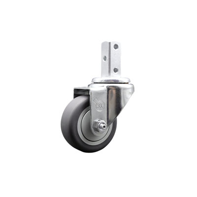 Roue pivotante carrée en caoutchouc thermoplastique avec roulettes SCC