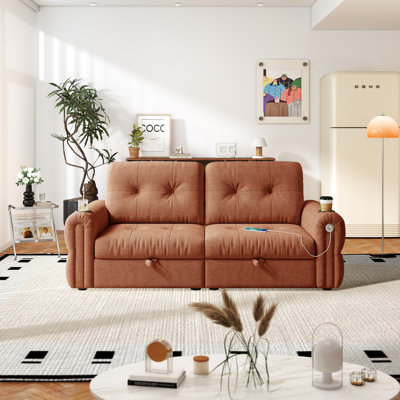 Canapé-lit convertible en duvet de 77 pouces, avec une conception 2 en 1 pour s'asseoir et dormir. Fabriqué en tissu de velours moderne, il convient aux salons, aux chambres et aux appartements.
