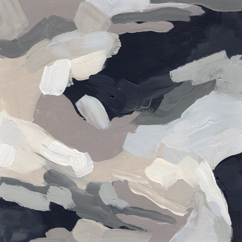 Monochrome Currents II by June Erica Vess - Wrapped Canvas Painting, 76cm H x 76cm W x 3.8cm D