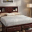 Ensemble de chambre pour grand lit, finition grise, lit avec tiroirs, ensemble de 4 pièces avec lit, 2 tables de chevet et commode-127337308-127337310