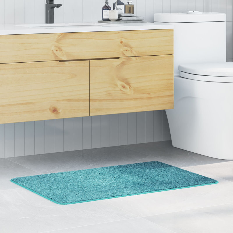 Bath Mat Rectangular Modern, 60cm, 90cm, Turquiose