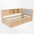L-shaped Daybed Corner Bed Under-bed Drawers with Storage Bookcase-1741460035-1741460032