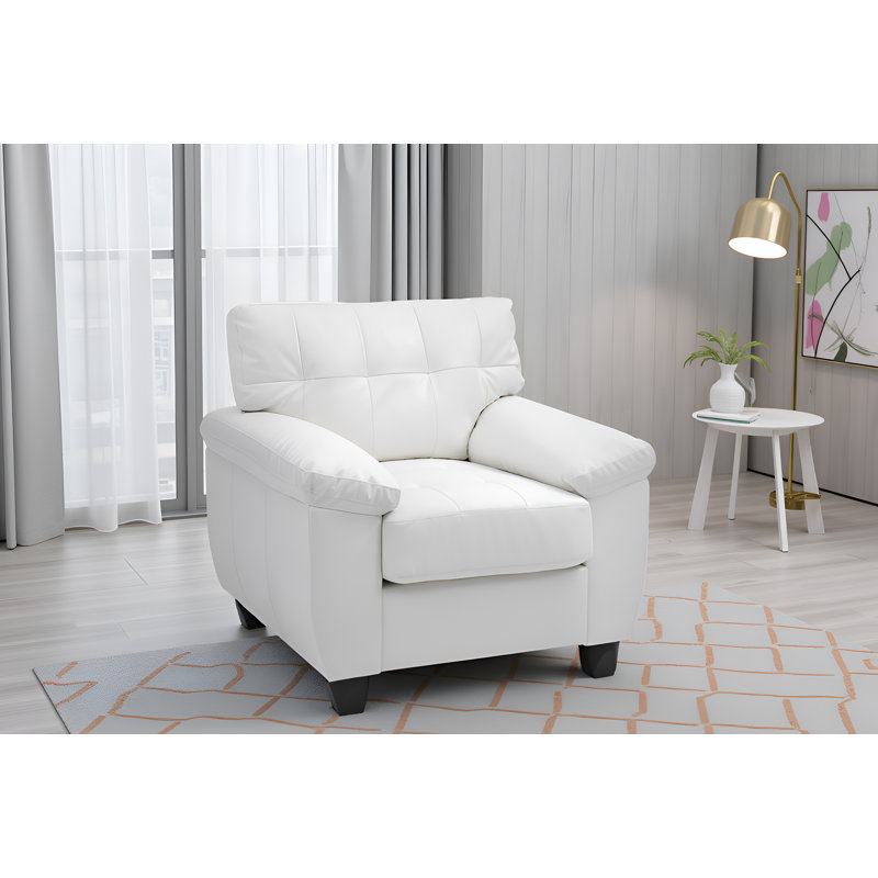 Rimouski Faux Leather Chair, White  Faux Leather