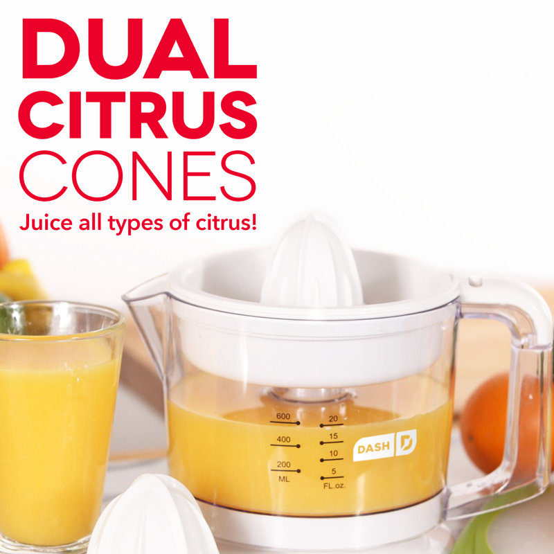 Dash Dual Citrus Juicer, White