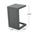 Table moderne en aluminium gris pour les espaces de plaisir extérieurs
